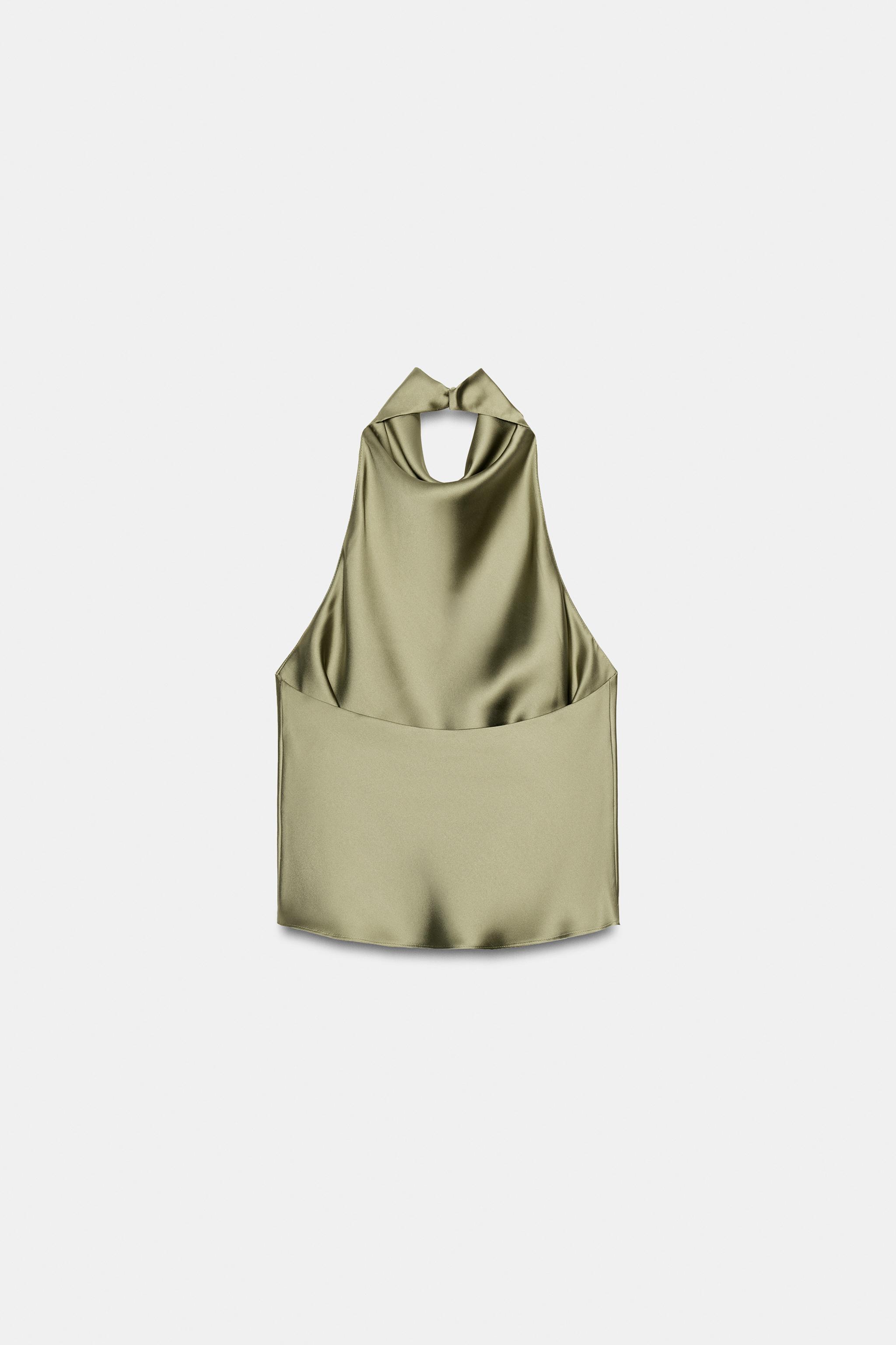 TOP HALTER SATINÉ